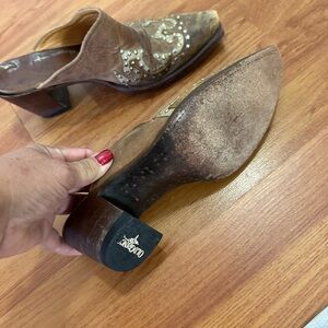 Old Gringo Leather Mules - Chic Western Elegance, size 8